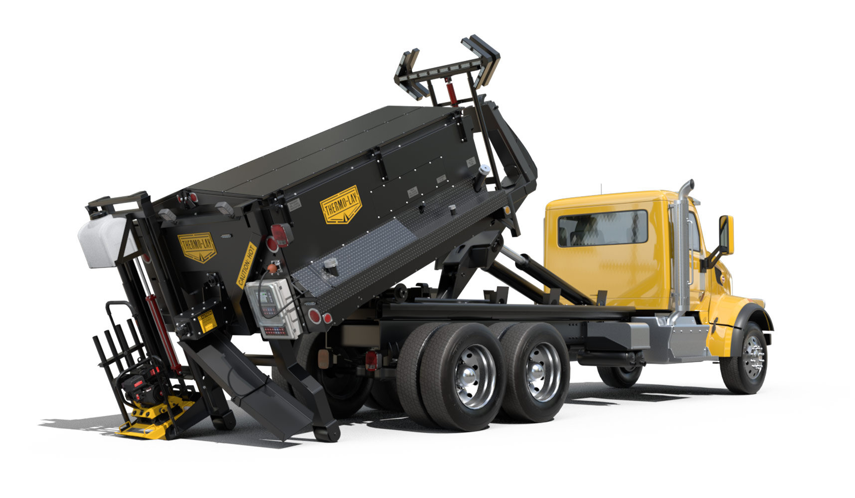 Thermo-Lay's Hook Lift Asphalt Patching Machine